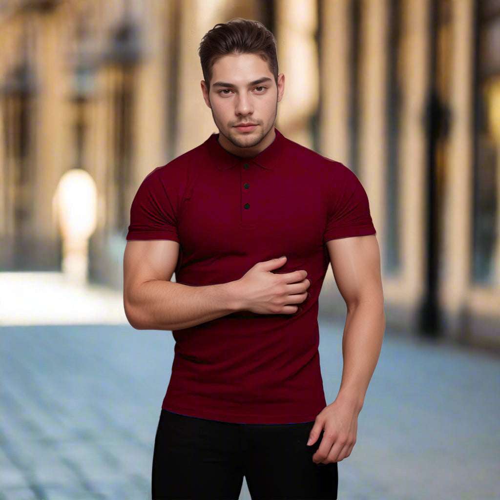 Men's Casual and Comfortable Sports Short-sleeved Polo Shirt