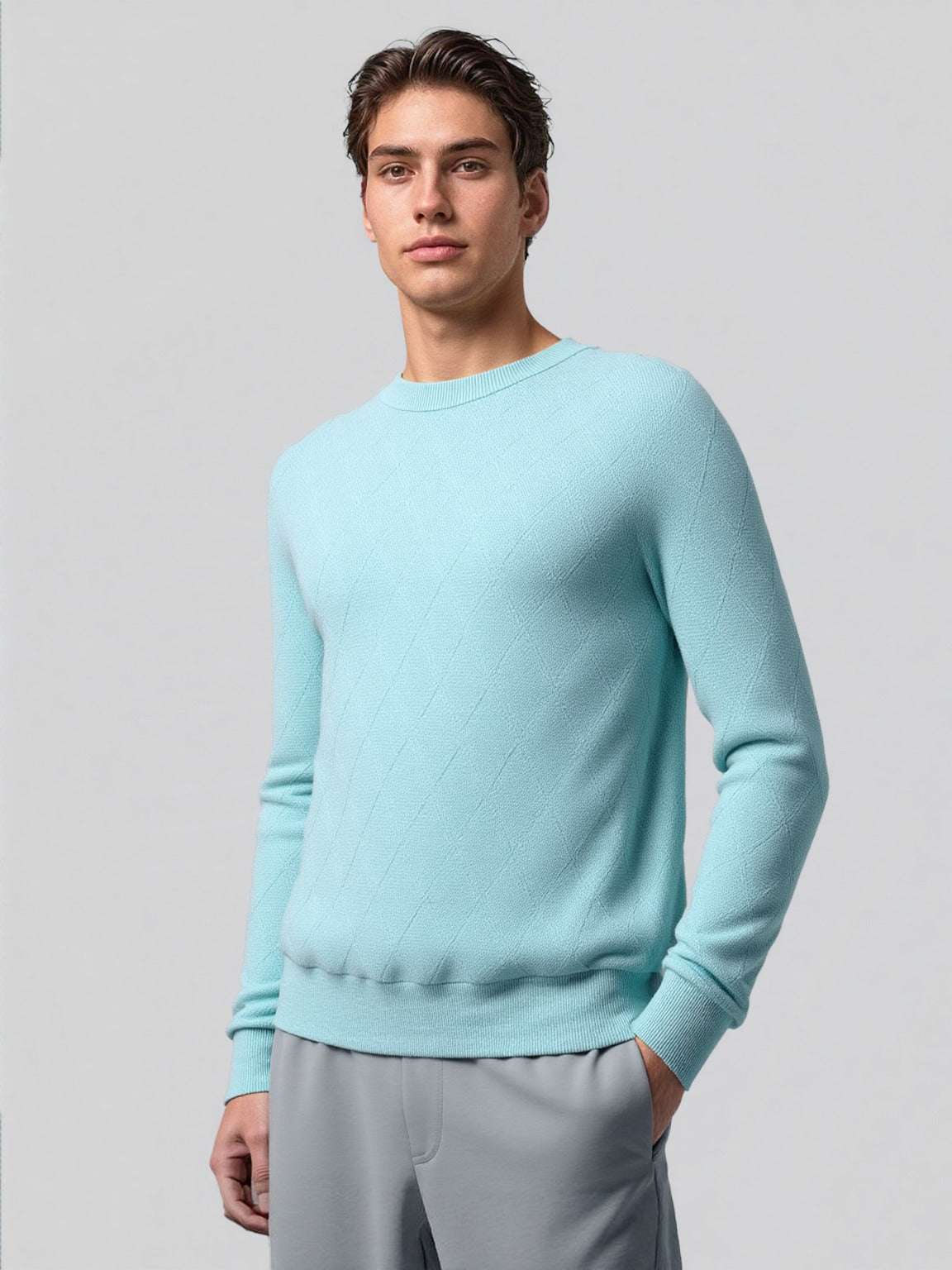 Men's Round Neck Woolen Sweater