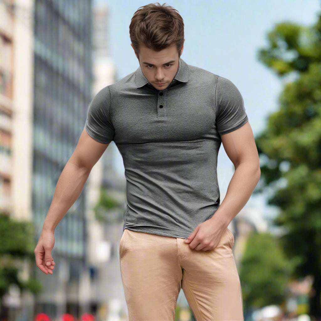 Men's Casual and Comfortable Sports Short-sleeved Polo Shirt