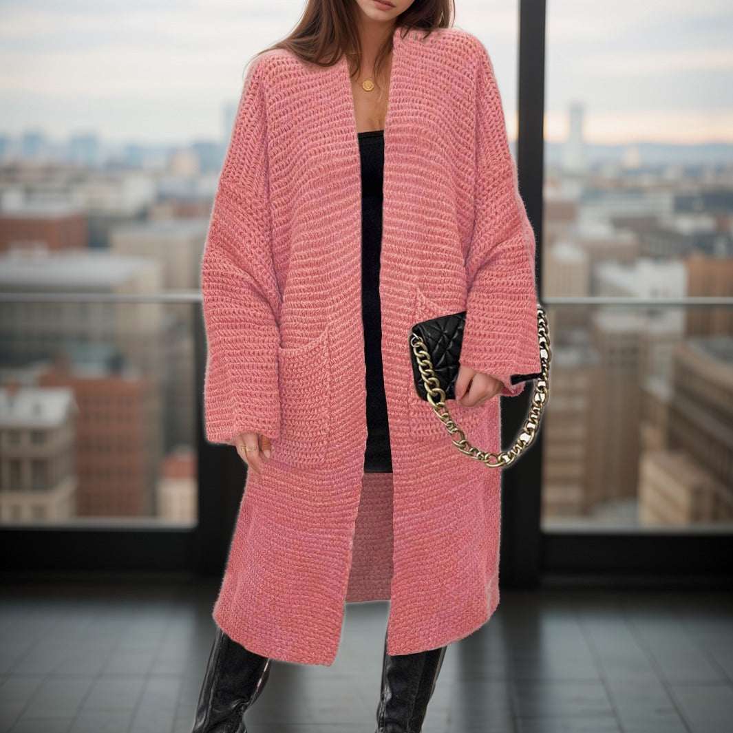 Women's Loose and Long Thick Cardigan Coat
