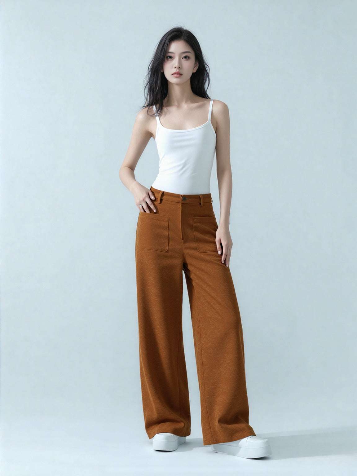 Women's Retro Corduroy Straight-leg Loose Trousers