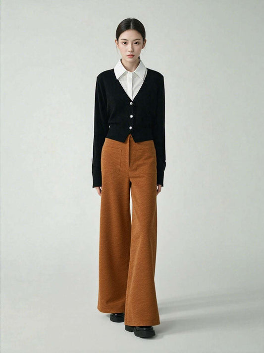 Women's Retro Corduroy Straight-leg Loose Trousers