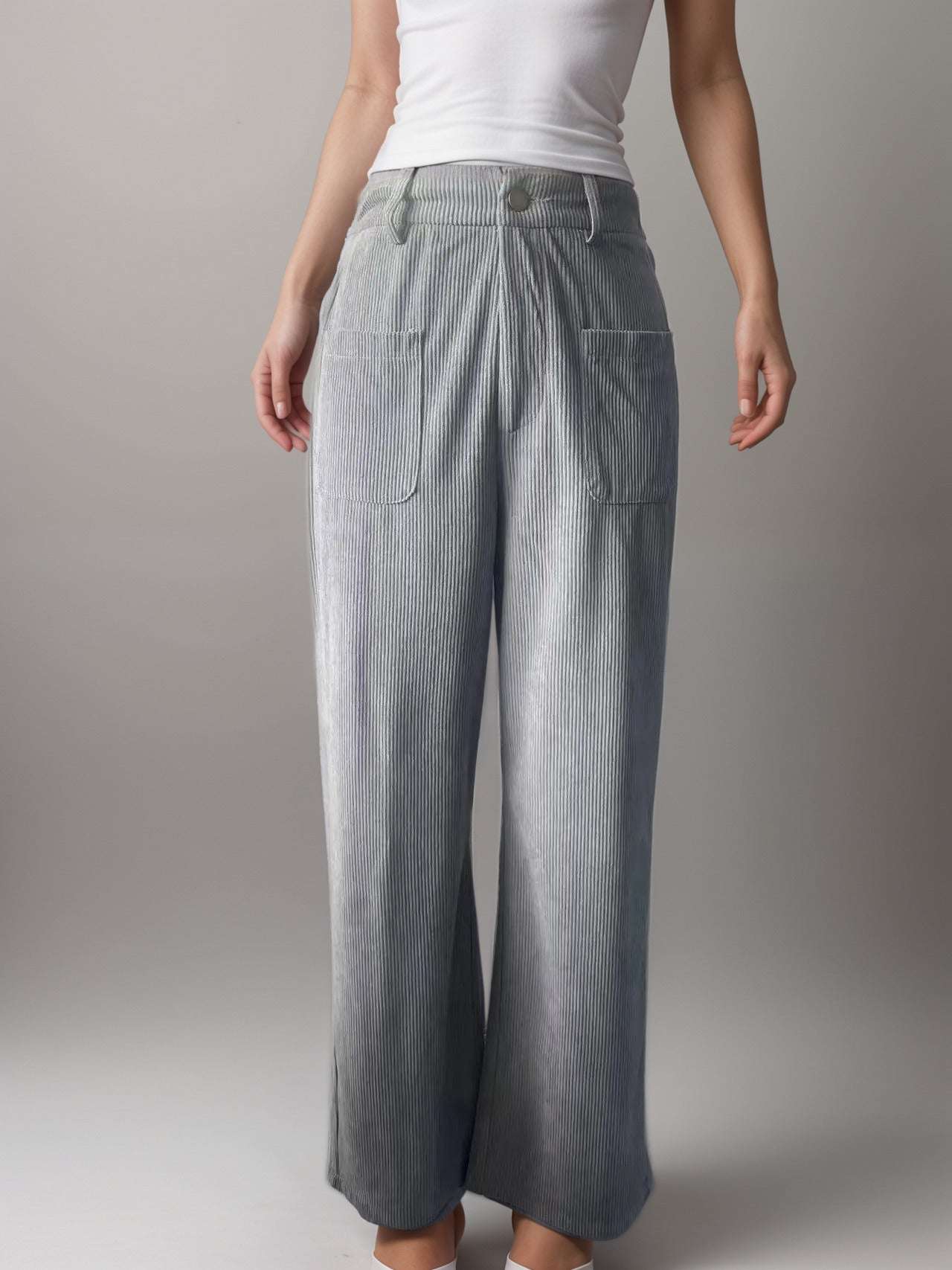 Women's Retro Corduroy Straight-leg Loose Trousers