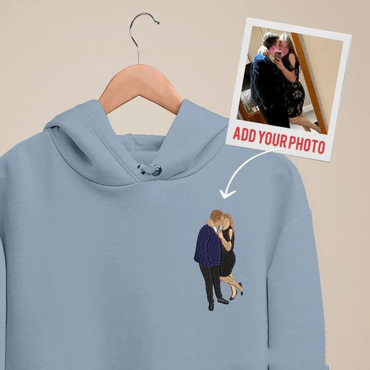 Unisex Custom Photo Embroidered Hoodie | PERSONALIZED - ChoreGirl