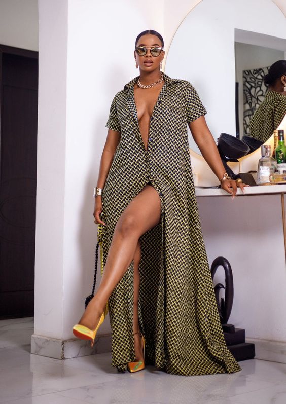 Women's Loose Button-up Short Sleeve Shirt Dress - ChoreGirl