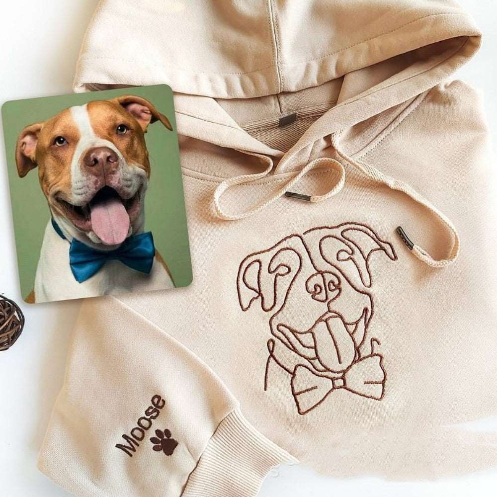 Unisex Custom Photo Embroidered Hoodie With Long Sleeves And Loose Fit | PERSONALIZED - ChoreGirl