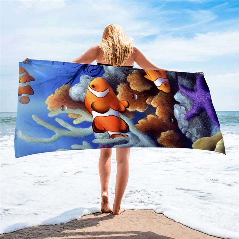 Summer Amazing Printed Picture Beach Towel - ChoreGirl