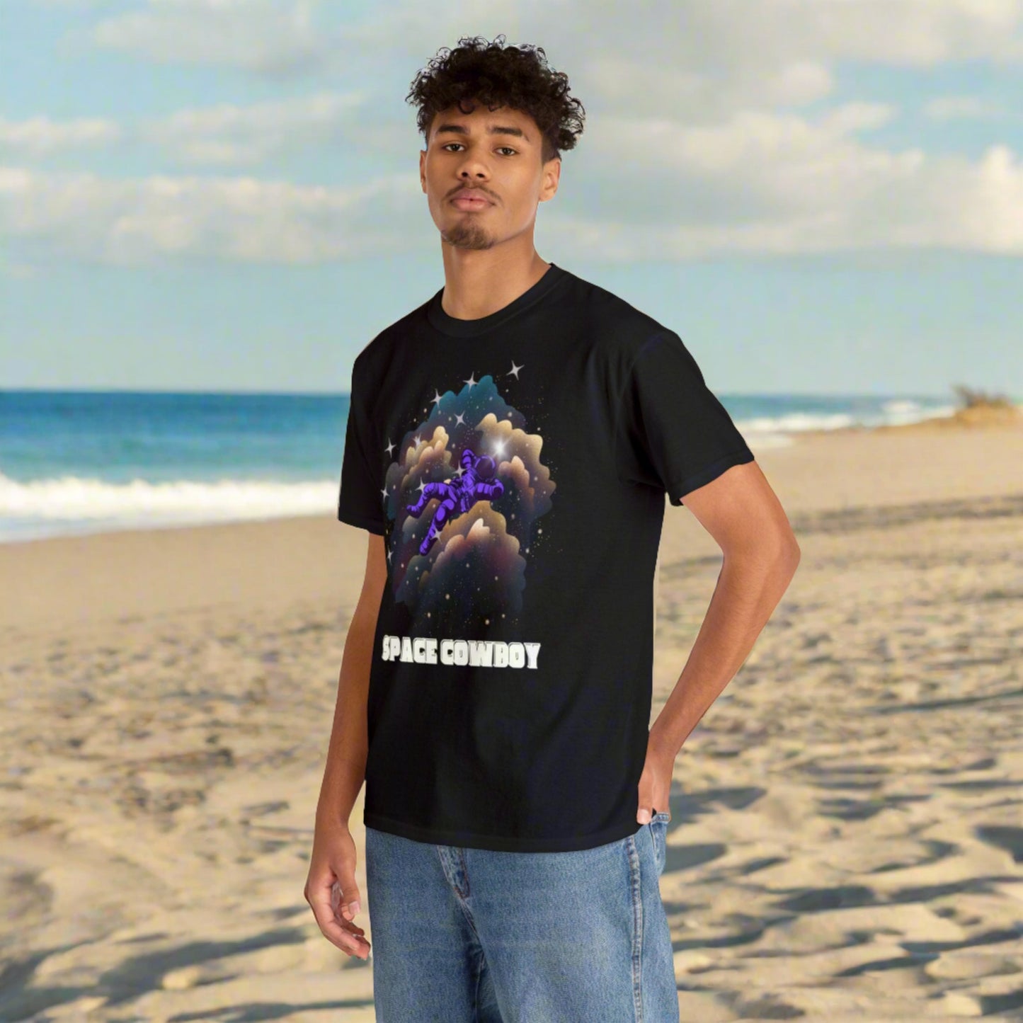 Custom Unisex Space Cowboy Heavy Cotton Tee T-Shirt | PERSONALIZED - ChoreGirl