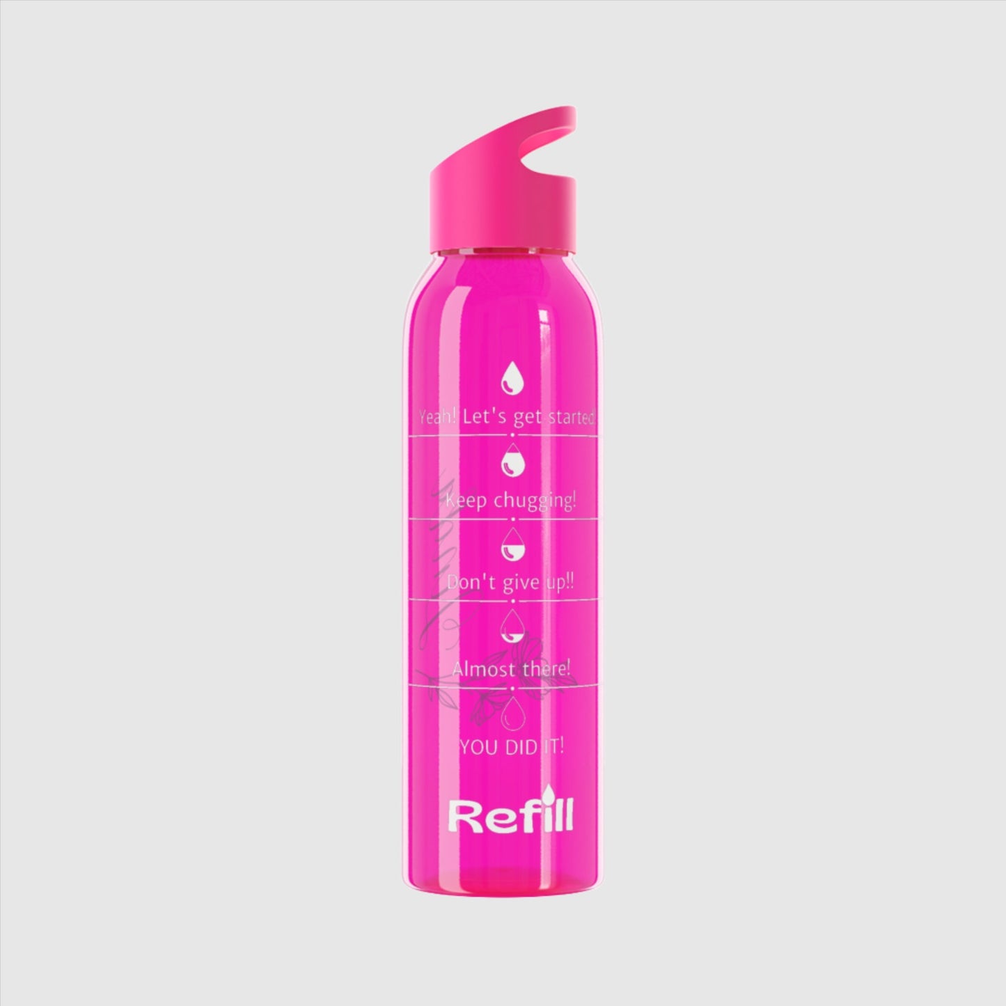 Custom Name "The Flower" Sky Water Bottle | PERSONALIZED - ChoreGirl