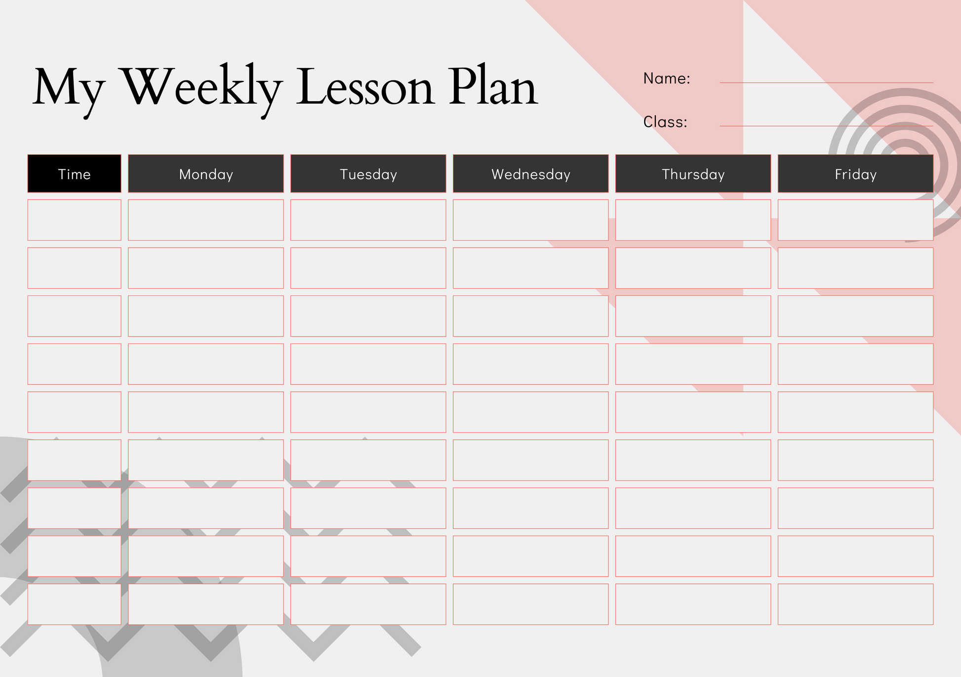 Custom Timetable with Colorful Designs - Available in German and English | PERSONALIZED - ChoreGirl