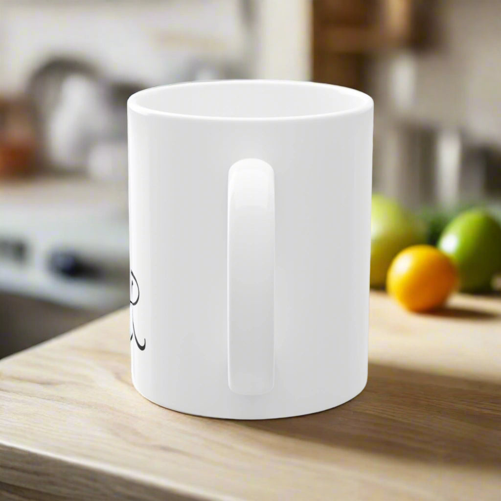 Custom Letter Simple Standard Mug, 11oz | PERSONALIZED - ChoreGirl