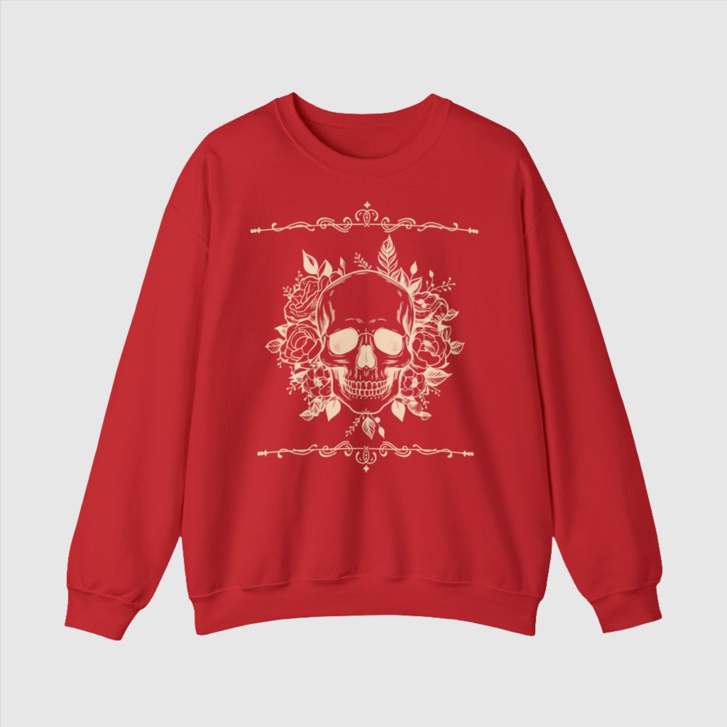 Custom Unisex Vintage Skull Heavy Blend Crewneck Sweatshirt | PERSONALIZED - ChoreGirl