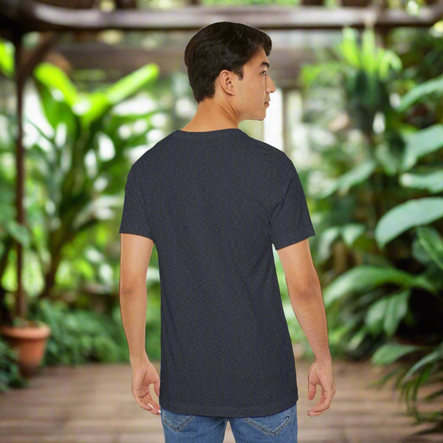 Custom Unisex Vintage Gardening Style Blue Flower Jersey Short Sleeve Tee | PERSONALIZED - ChoreGirl