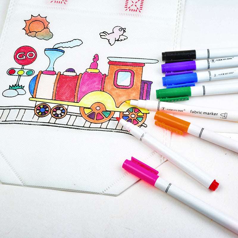 Clothes Textile Markers Fabric Paint Pen 8 Pcs Set - ChoreGirl