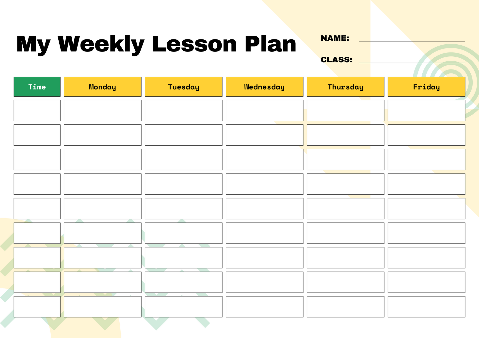Custom Timetable with Colorful Designs - Available in German and English | PERSONALIZED - ChoreGirl