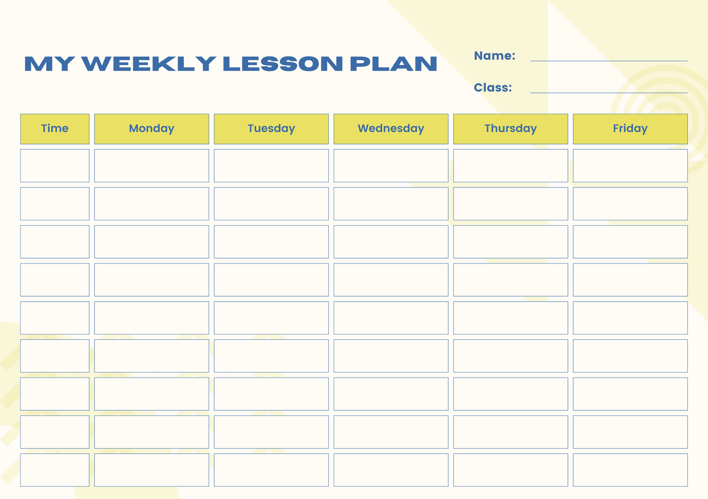 Custom Timetable with Colorful Designs - Available in German and English | PERSONALIZED - ChoreGirl