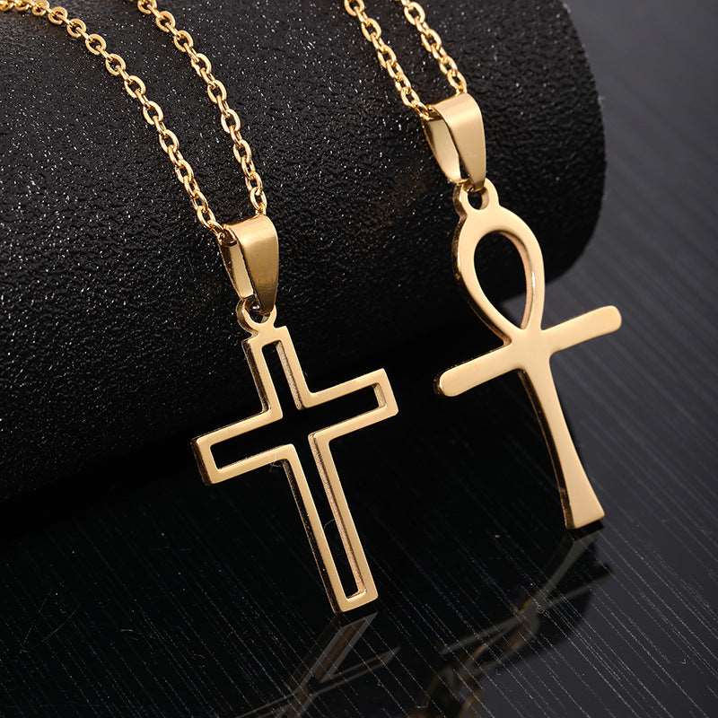 Unisex Stainless Steel Cross Pendant Necklace - ChoreGirl