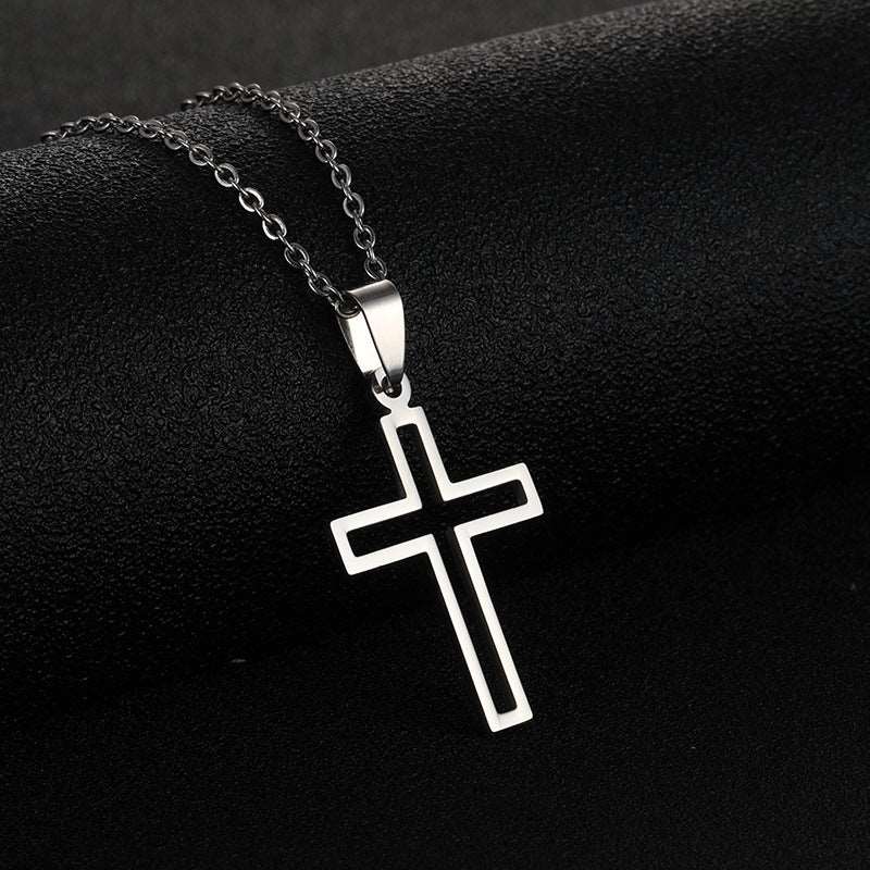 Unisex Stainless Steel Cross Pendant Necklace - ChoreGirl