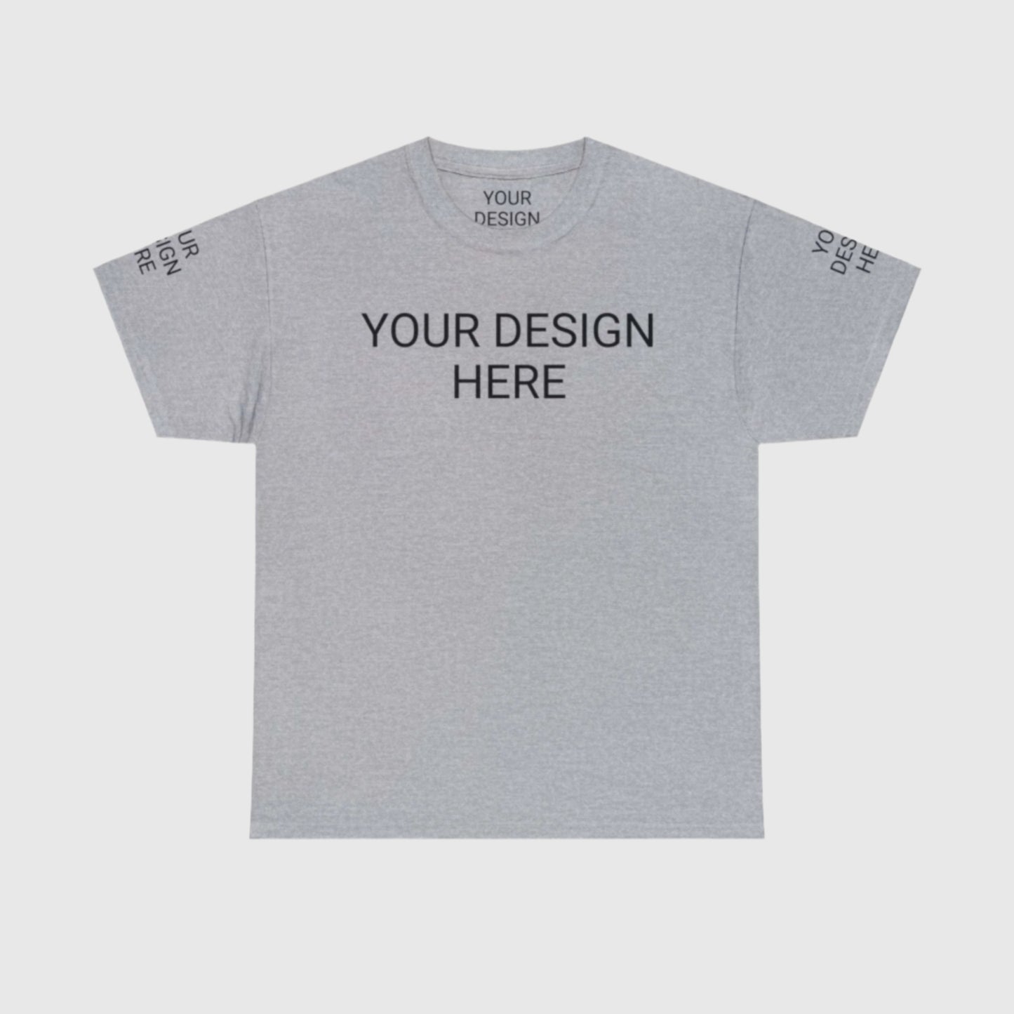 Unisex Custom Design Heavy Cotton Tee T-Shirt | Gildan 5000 | PERSONALIZED - ChoreGirl