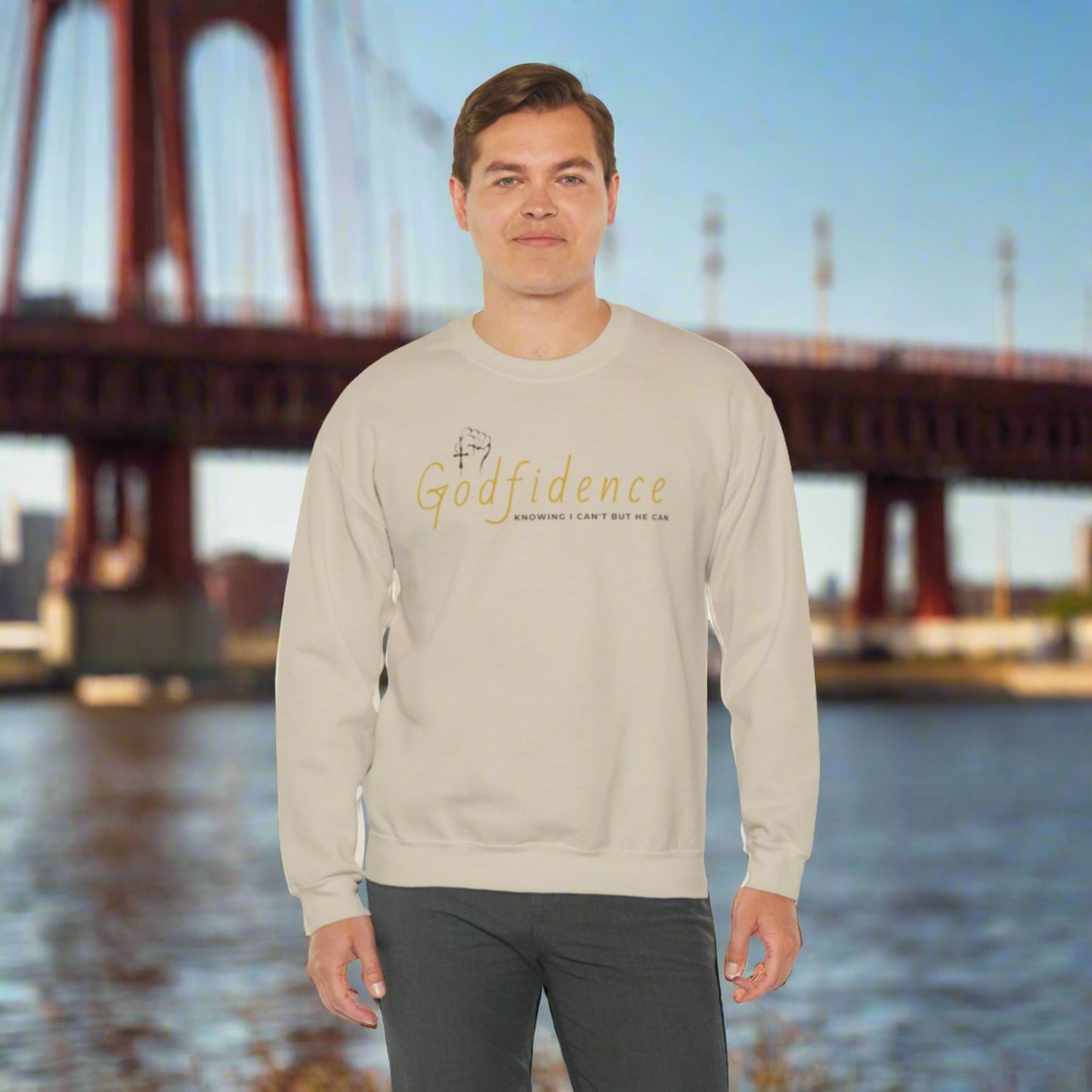 Custom Unisex Godfidence Heavy Blend Crewneck Sweatshirt | PERSONALIZED - ChoreGirl