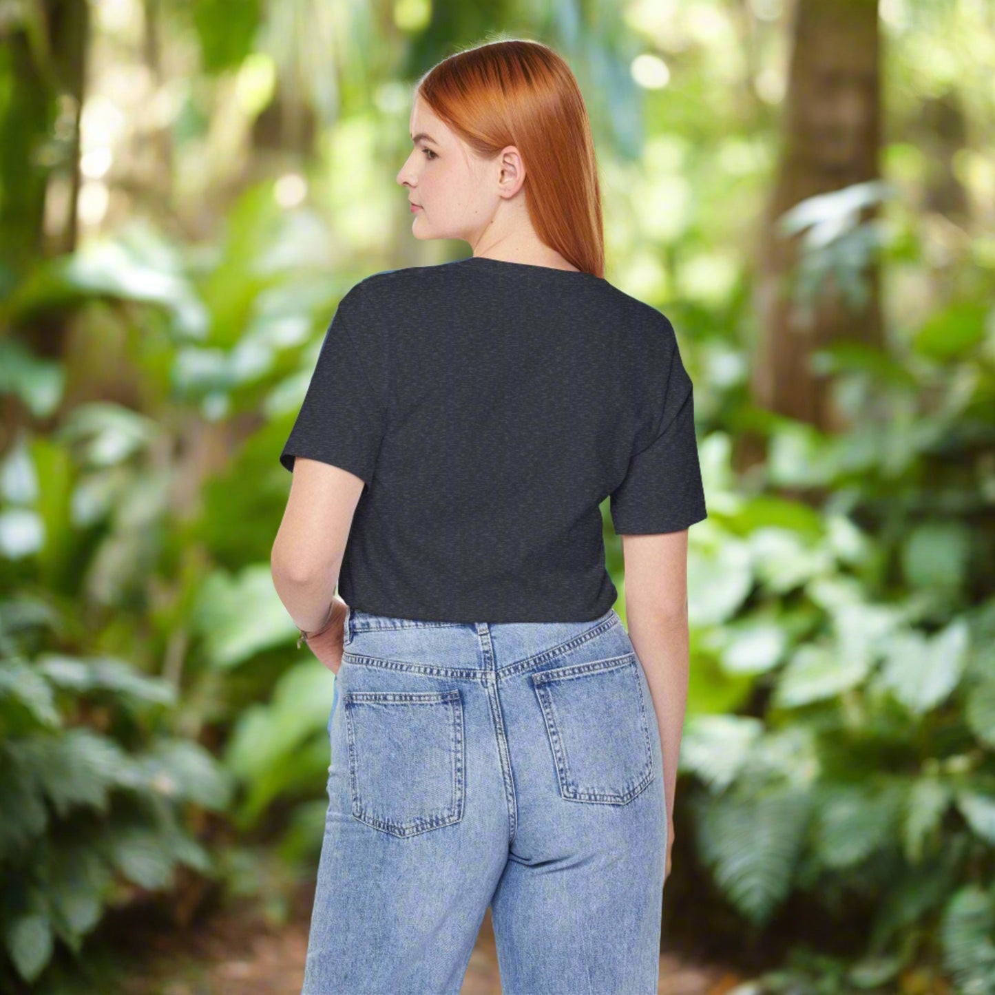 Custom Unisex Vintage Gardening Style Blue Flower Jersey Short Sleeve Tee | PERSONALIZED - ChoreGirl