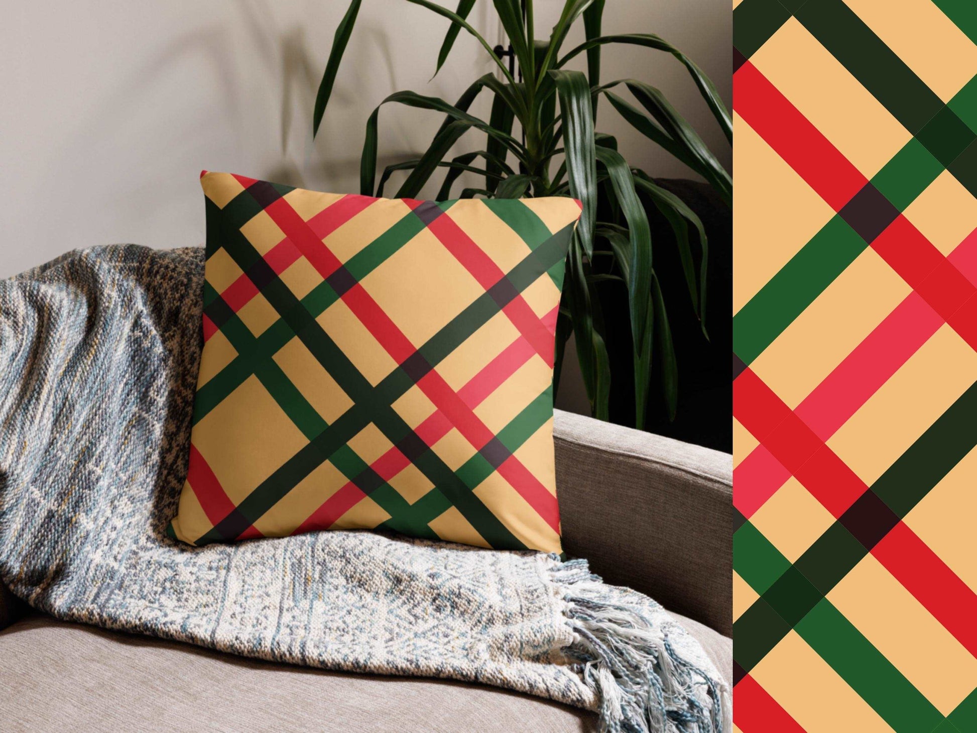 Custom Simple Retro Geometric Design Pillow Case (no insert pillow) | PERSONALIZED - ChoreGirl