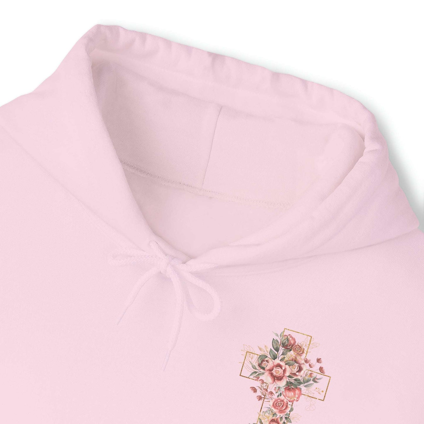 Custom Unisex Blooming Flower Cross Heavy Blend Hoodie | PERSONALIZED - ChoreGirl