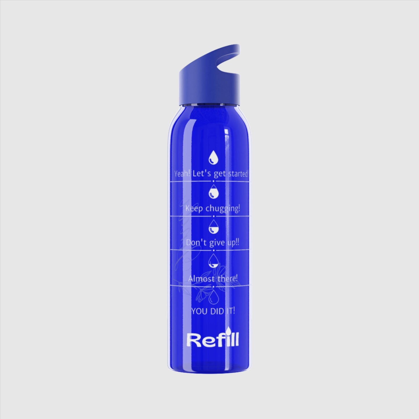Custom Name "The Flower" Sky Water Bottle | PERSONALIZED - ChoreGirl