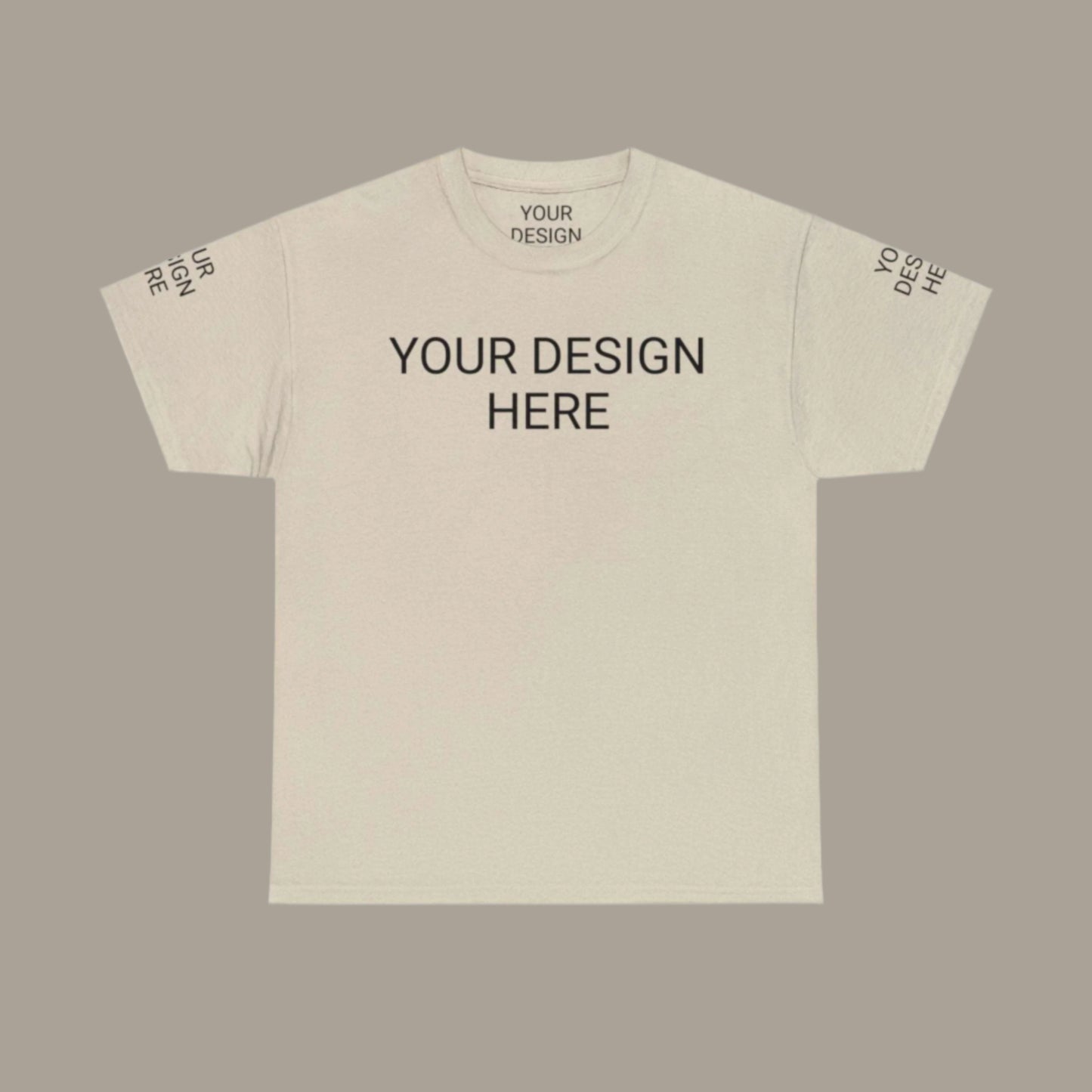 Unisex Custom Design Heavy Cotton Tee T-Shirt | Gildan 5000 | PERSONALIZED - ChoreGirl