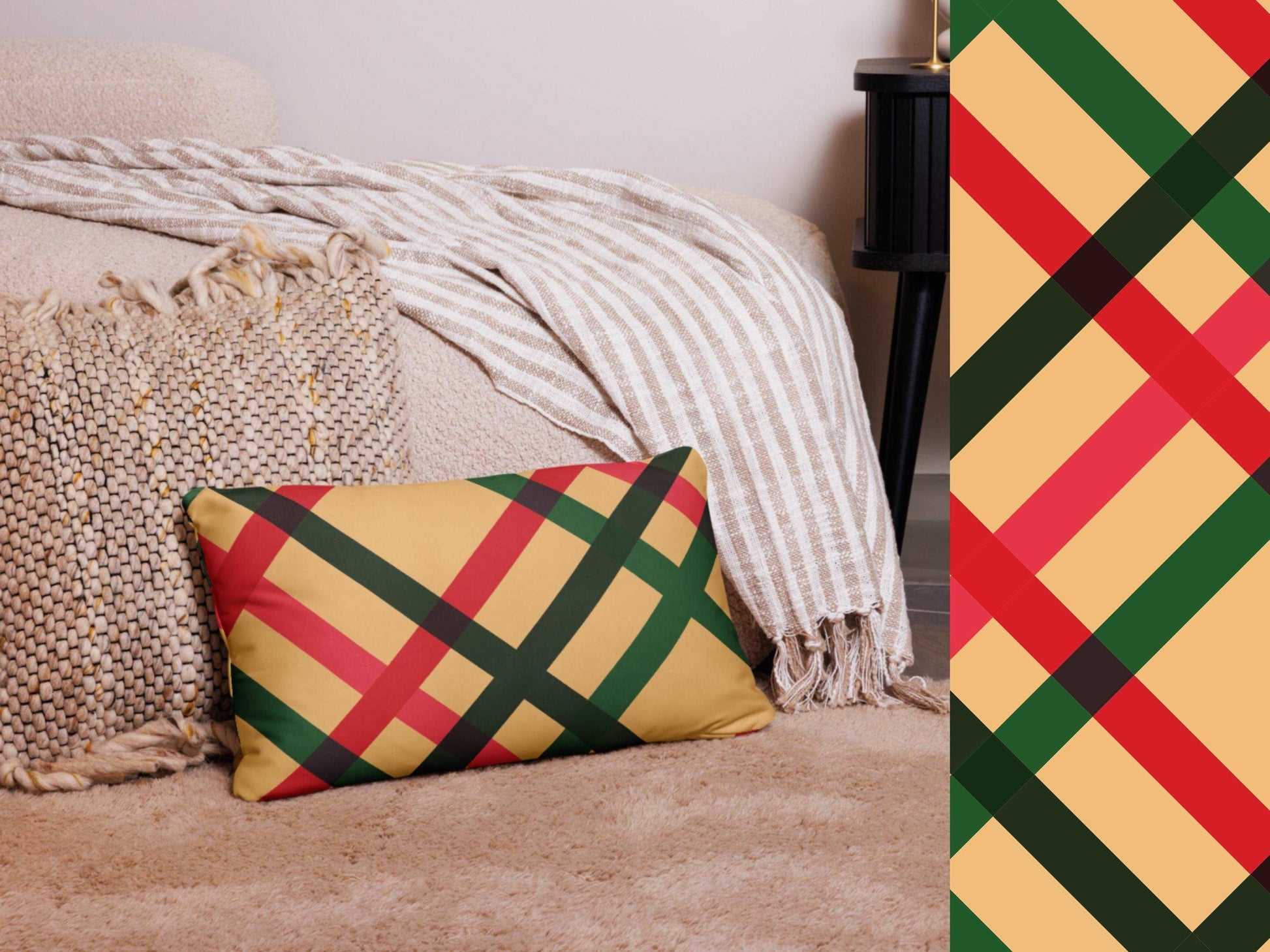 Custom Simple Retro Geometric Design Pillow Case (no insert pillow) | PERSONALIZED - ChoreGirl