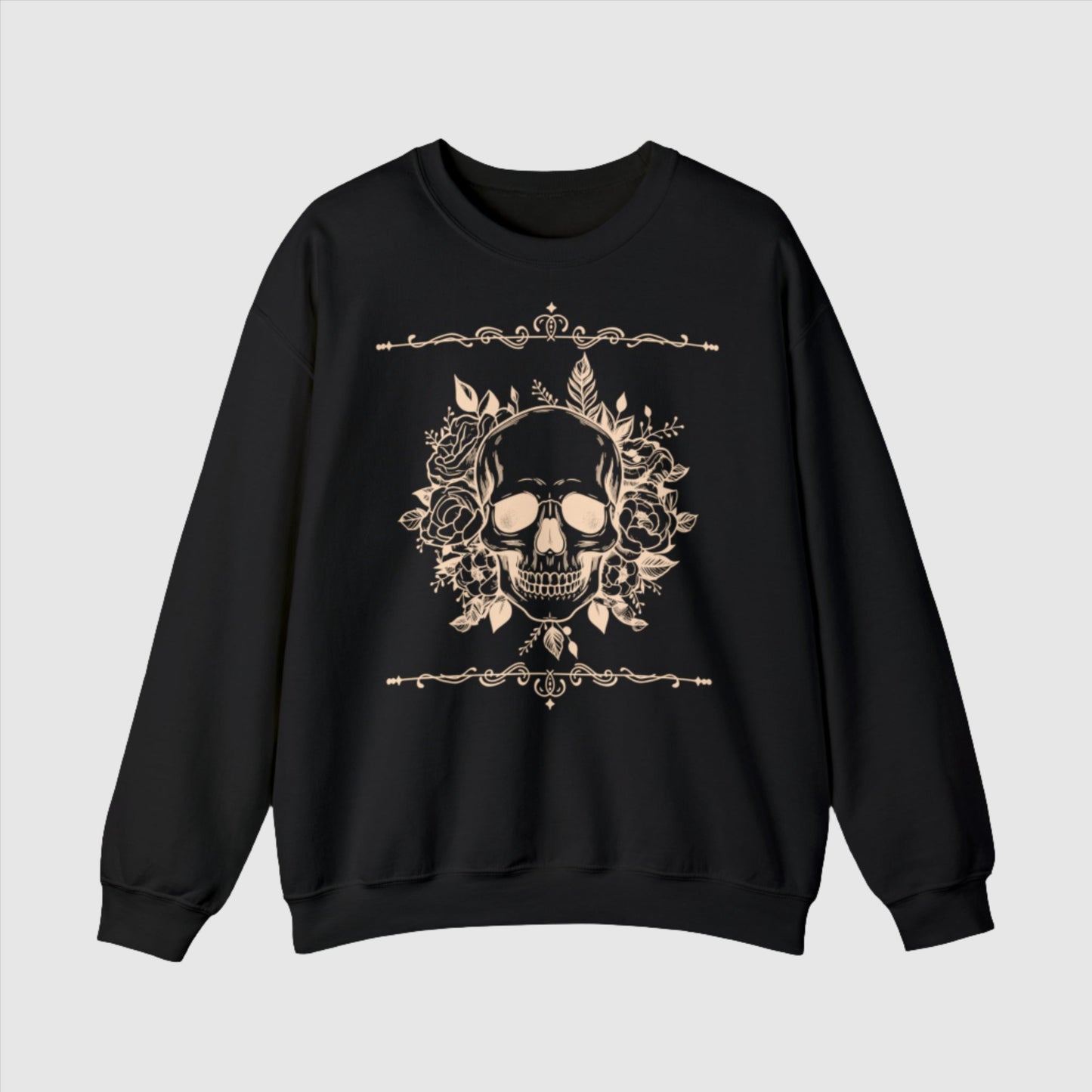 Custom Unisex Vintage Skull Heavy Blend Crewneck Sweatshirt | PERSONALIZED - ChoreGirl