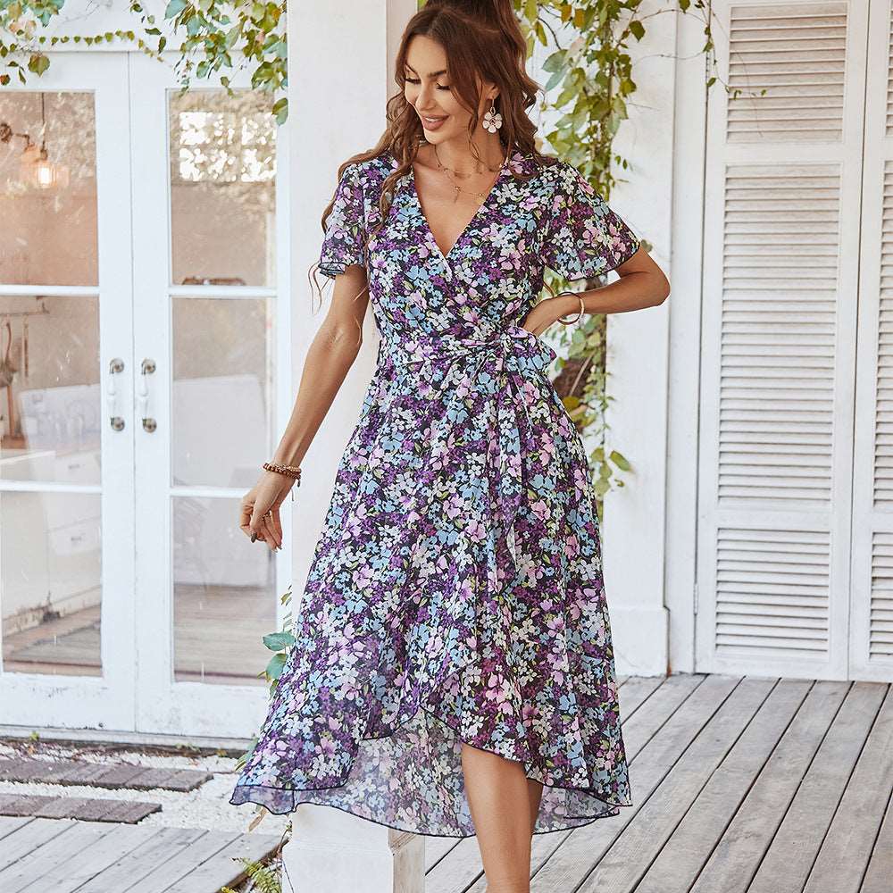 Women's Flowy Chiffon Summer Dress - ChoreGirl