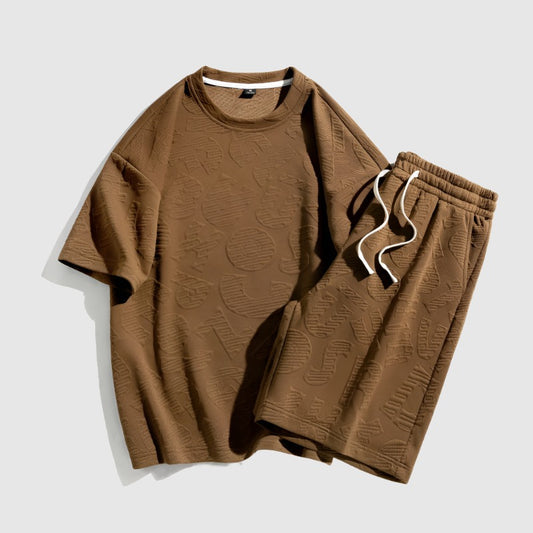 Men's Casual Outfit Set with T-Shirt and Shorts - ChoreGirl