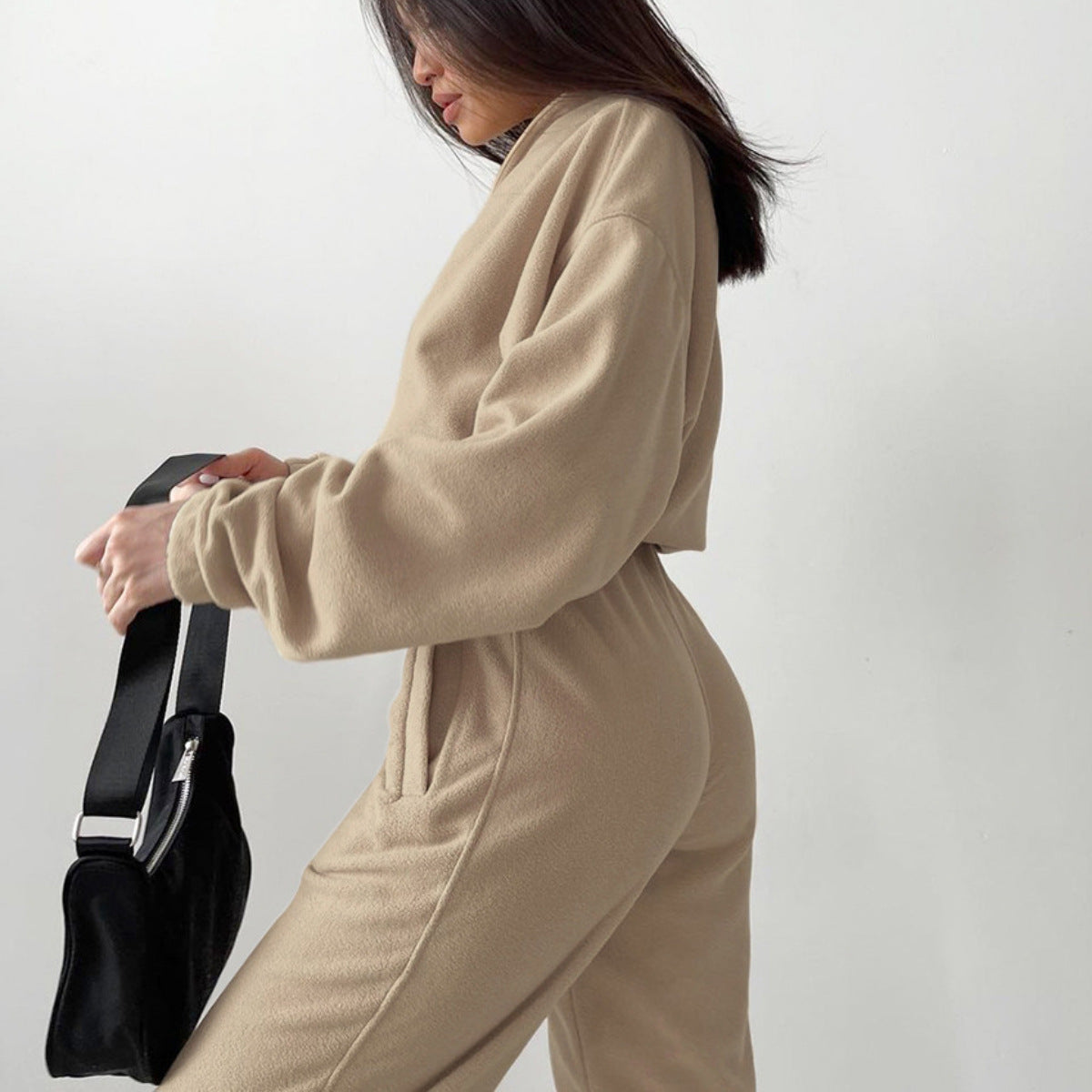 Women's Casual Long Sleeved Sweatshirt and Pants Two-piece Outfit Set - ChoreGirl