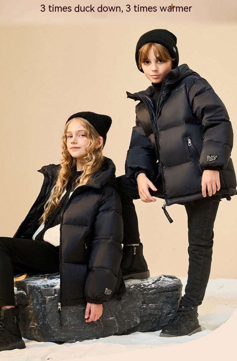 Kids Trendy Warm Down Jacket - ChoreGirl