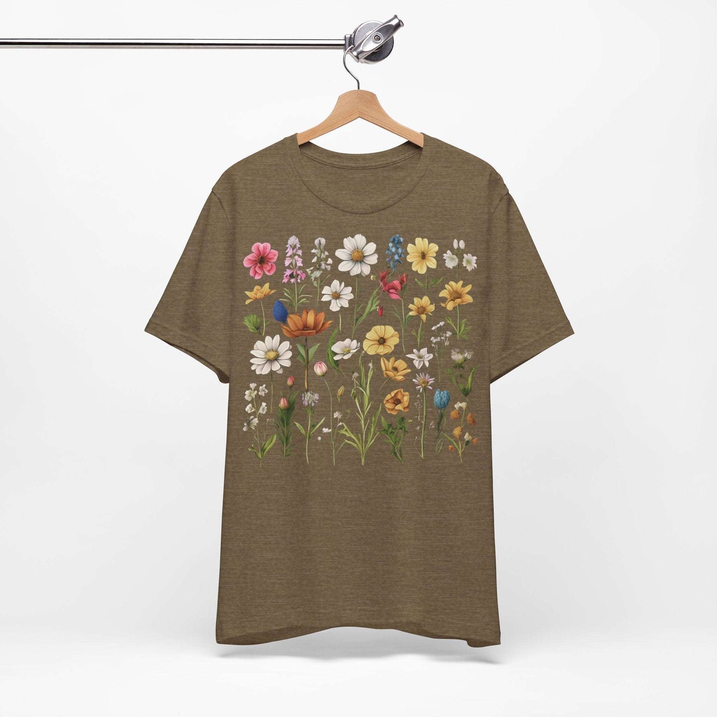 Custom Unisex Vintage Gardening Style Flower Jersey Short Sleeve Tee | PERSONALIZED - ChoreGirl