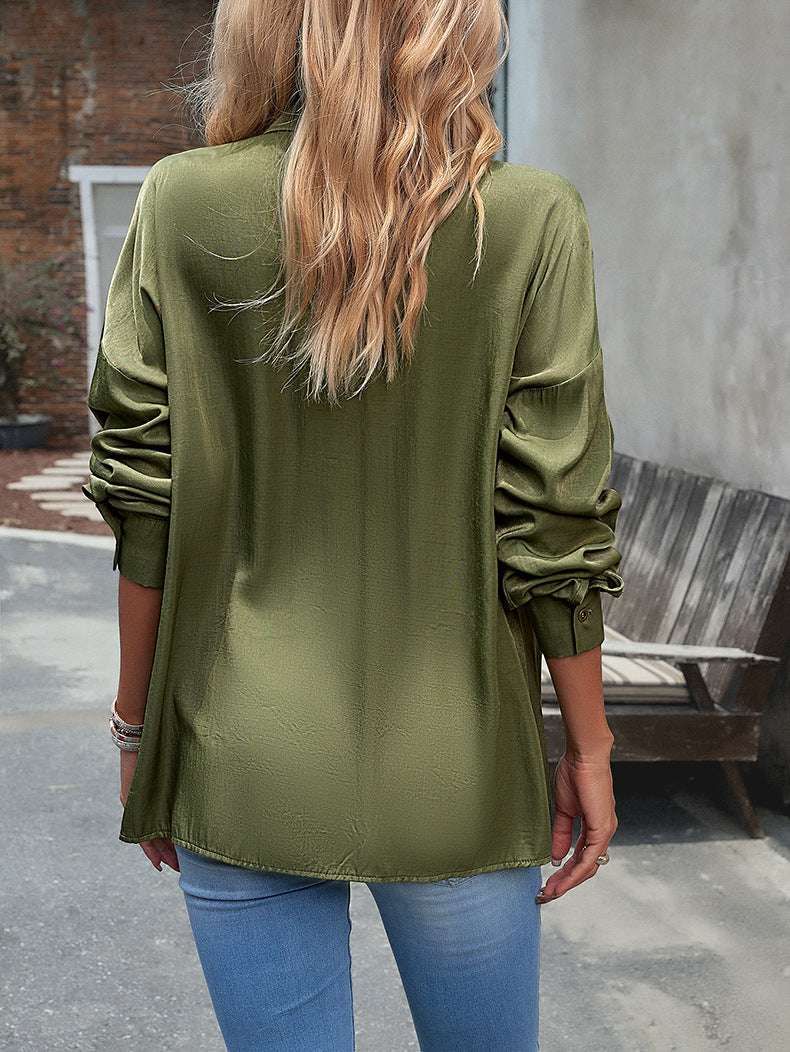 Women's Cowboy Western Style Long Sleeve Button-Up Shirt - ChoreGirl
