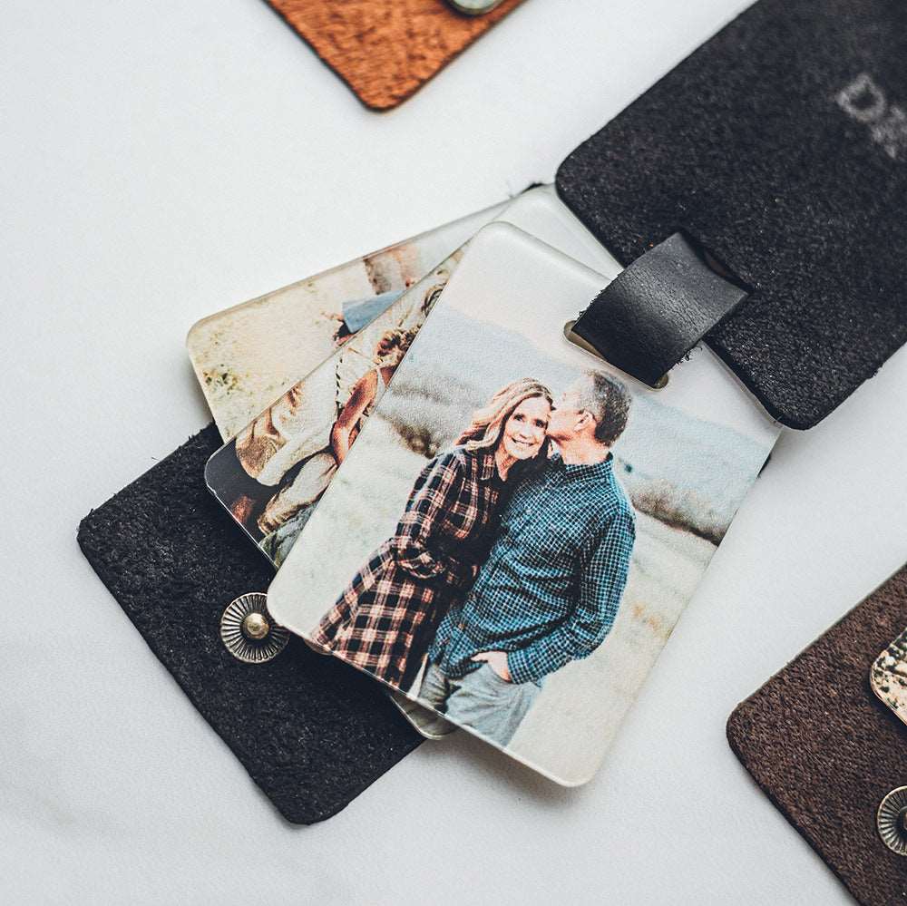 Custom Acrylic Photo Leather Keychain | PERSONALIZED - ChoreGirl