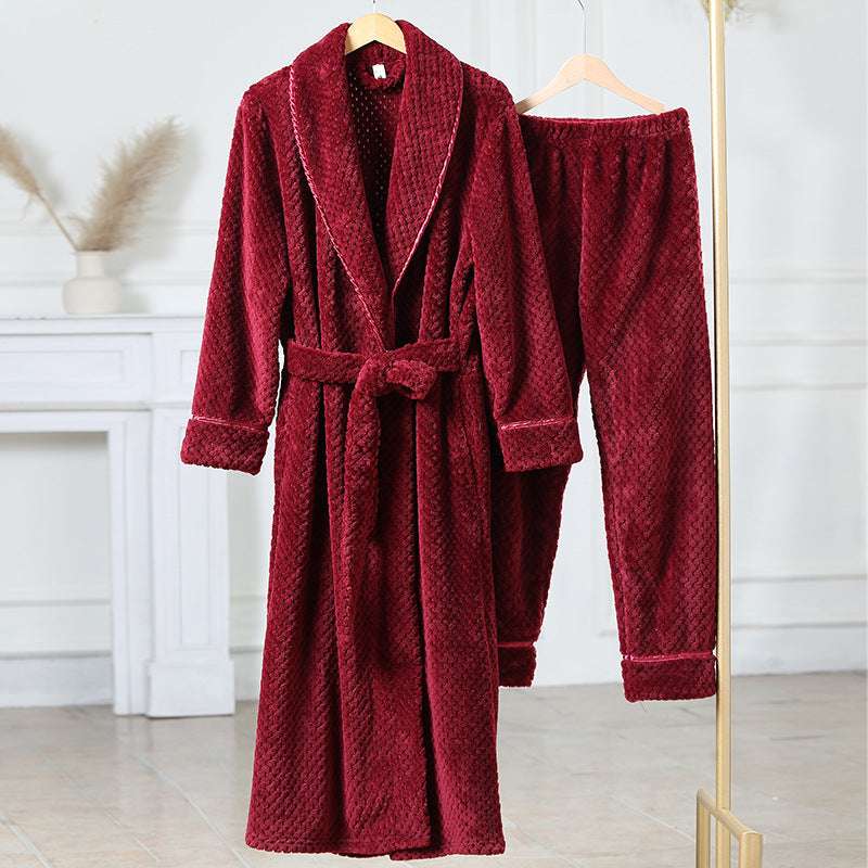 Unisex Comfortable Flannel Thermal Robe - ChoreGirl