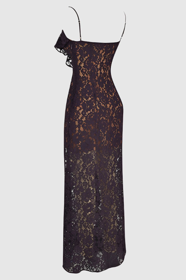 Women's "Dare Yourself" Lace Hot Girl Deep V-neck Long Strap Dress - ChoreGirl