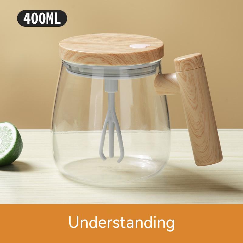 Electric 400ML Self Stirring Glass Mug - ChoreGirl