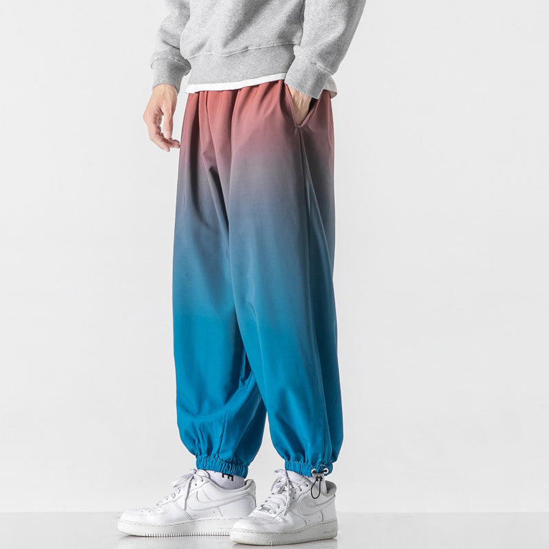 Men's Casual Gradient Color Harem Pants - ChoreGirl
