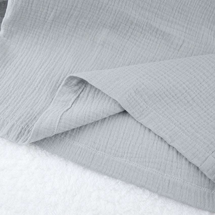 Women's Loose Double-layer Gauze Short-sleeved Shirt and Shorts Two-piece Pajamas Set - ChoreGirl