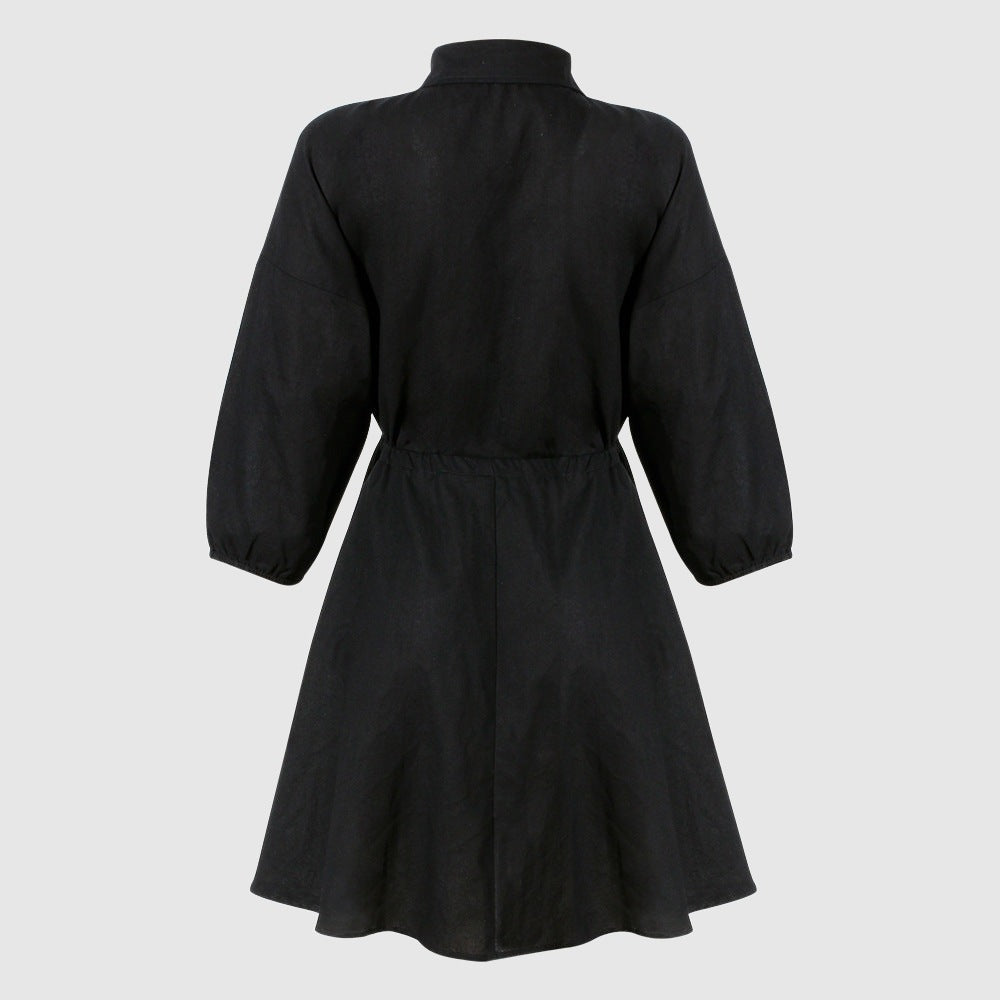 Women's Casual Long Sleeved Short Dress - ChoreGirl