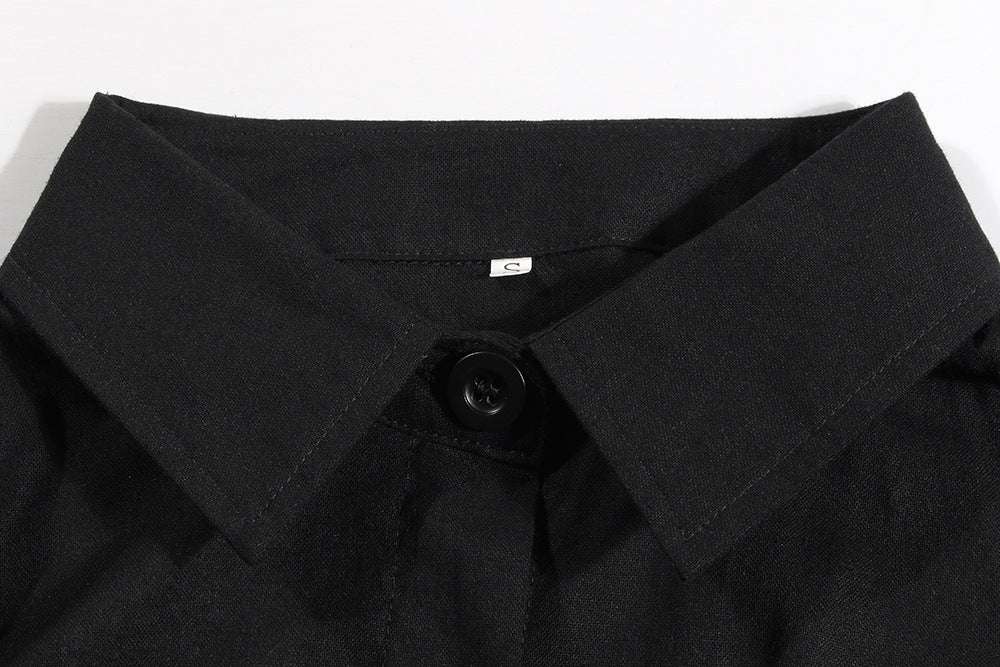 Women's Casual Long Sleeved Short Dress - ChoreGirl