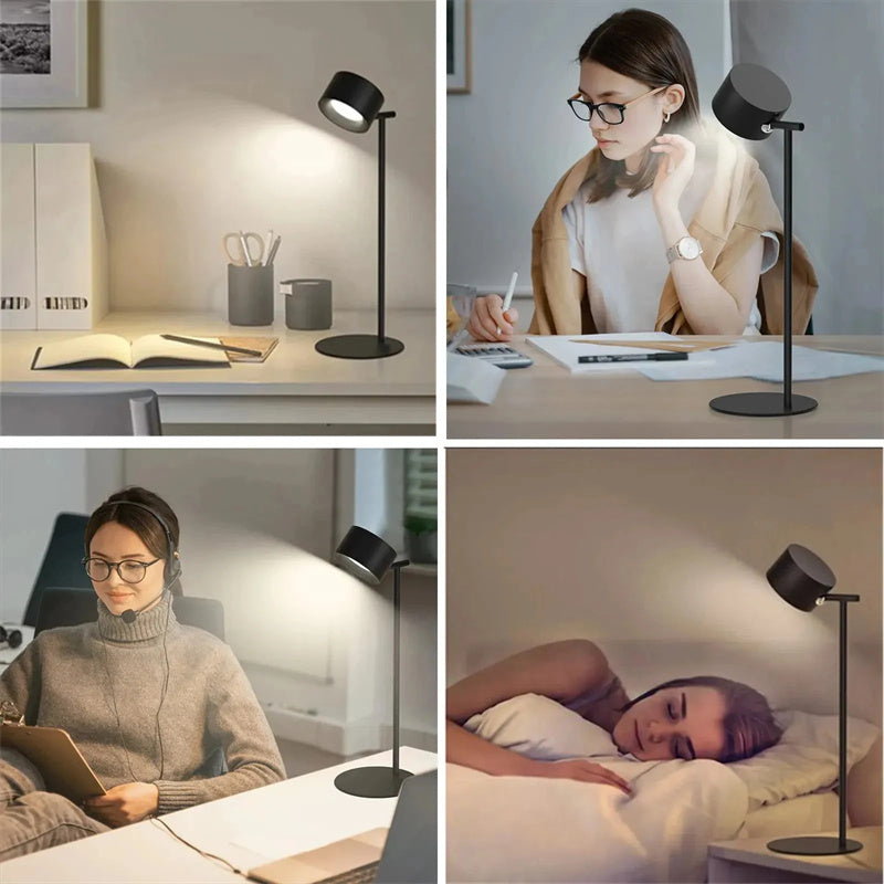 Cordless Magnetic 360 Rotate LED USB Rechargeable Lamp - ChoreGirl