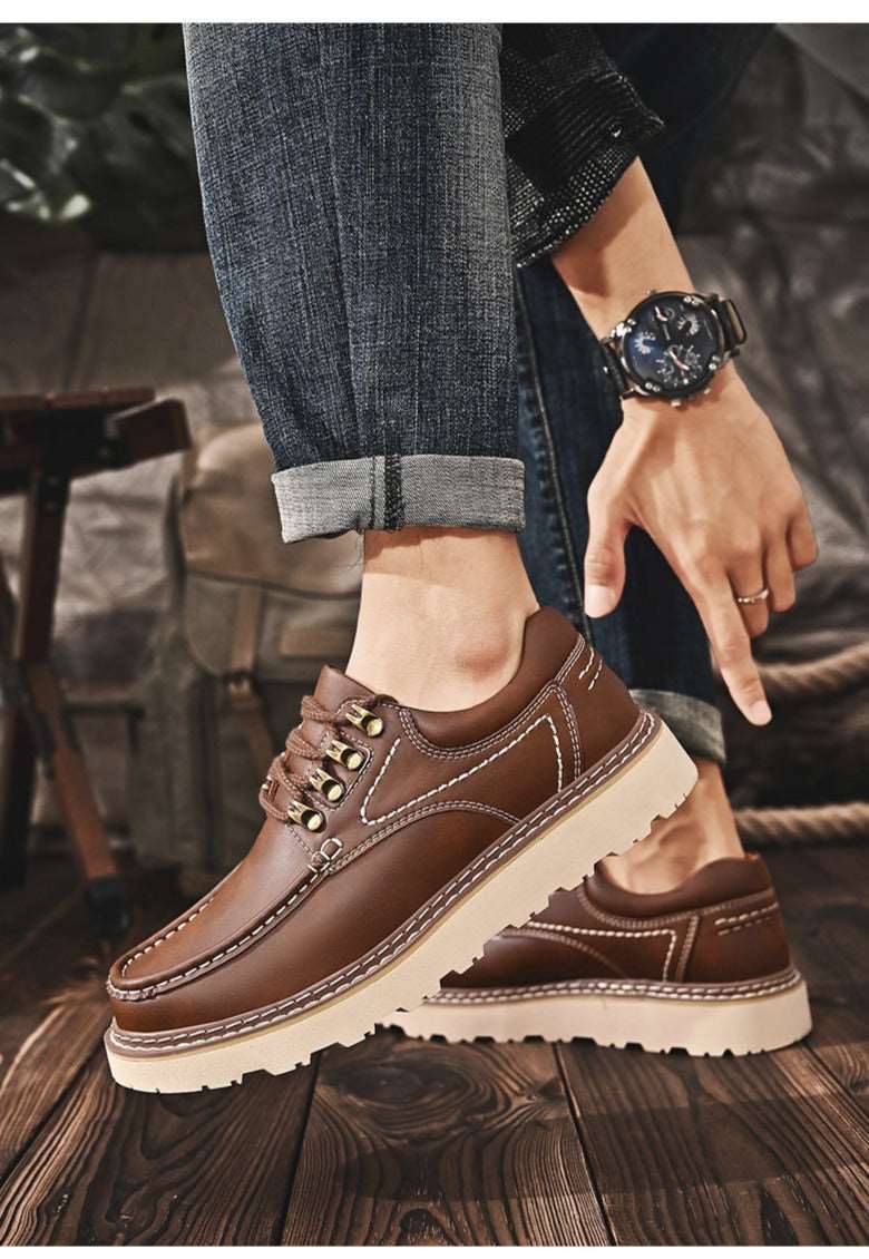 Men's Versatile Casual Genuine Leather Shoes - ChoreGirl