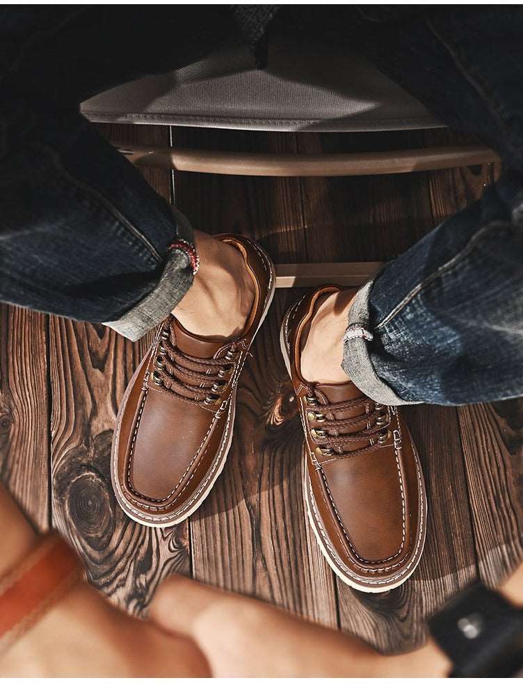 Men's Versatile Casual Genuine Leather Shoes - ChoreGirl