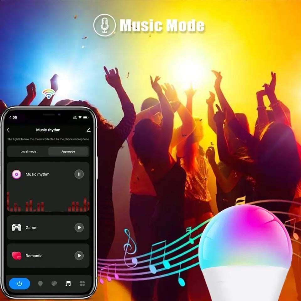 Bluetooth Smart Life Control Color Changing Bulb - ChoreGirl