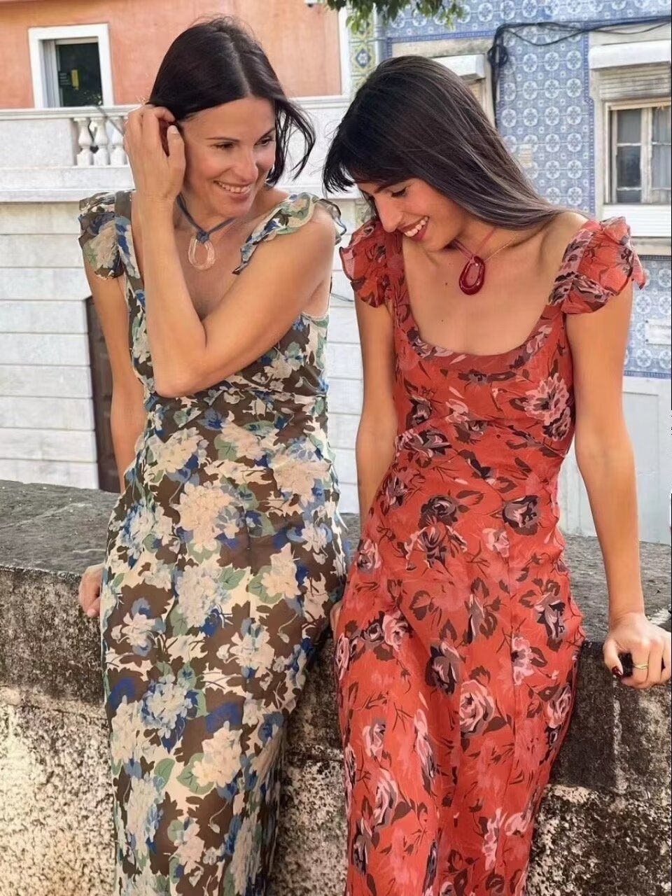 Women's Elegant Floral Sleeveless Slim Fit Long Dress - ChoreGirl